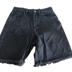 Wild Fable Women's Black Wash Wide-Leg Bermuda Jean Shorts - Size 16 - NWT